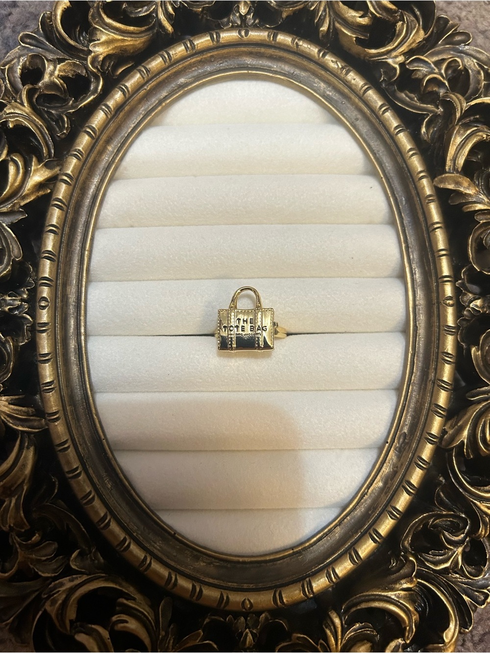 Gold The Tote Bag Ring By Marc Jacobs with Free GIFT!